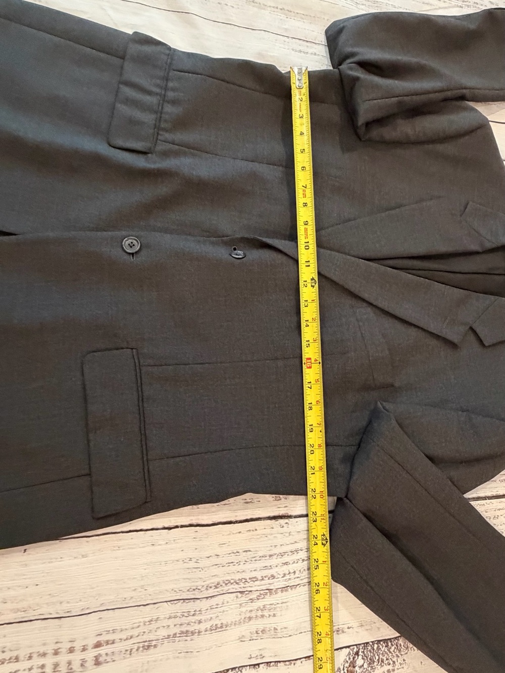 Vintage Stafford Dark Gray Heather Suit 44L Blazer, 40X32 Pant Old Money - Picture 3 of 16